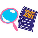 cartoon image of job search